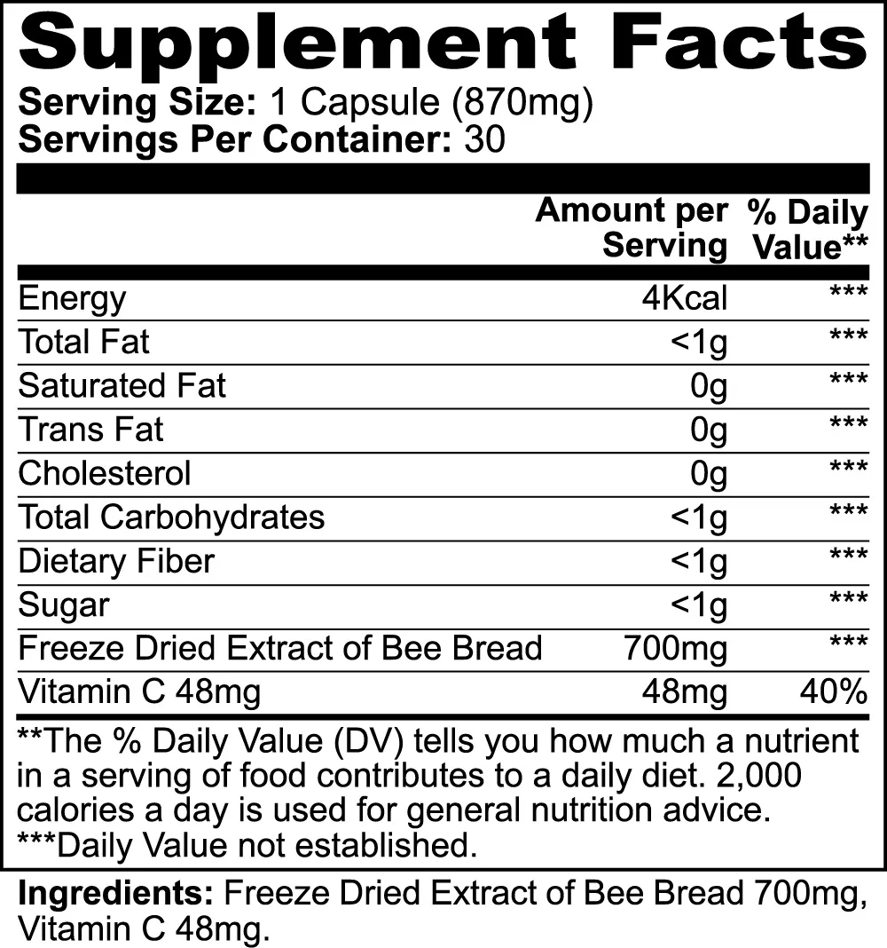 Supplements: Bee Pearl Natural Ingredients List