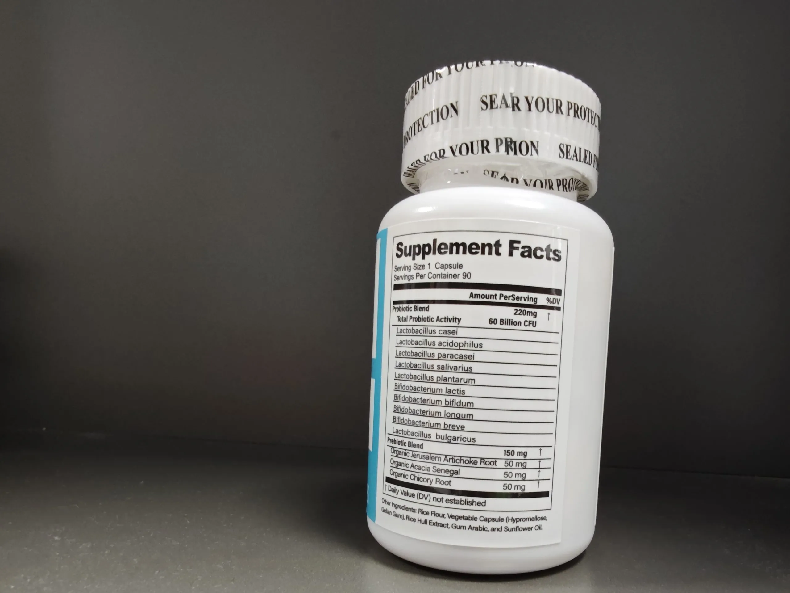 Supplement Bottle Front View