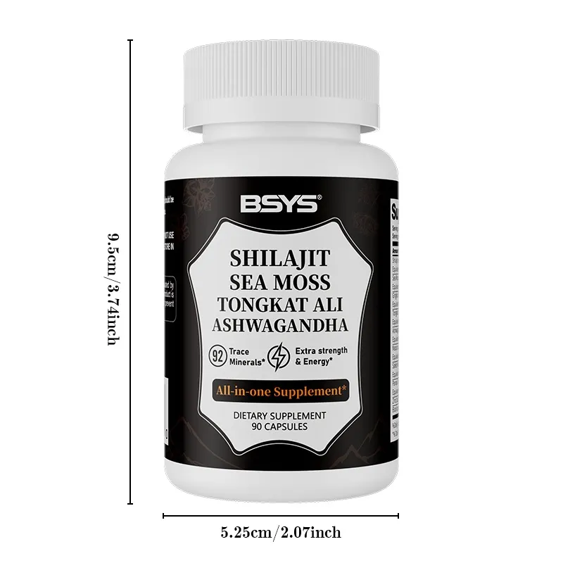 Shilajit Sea Moss Supplement for Men’s Vitality and Energy single bottle picture