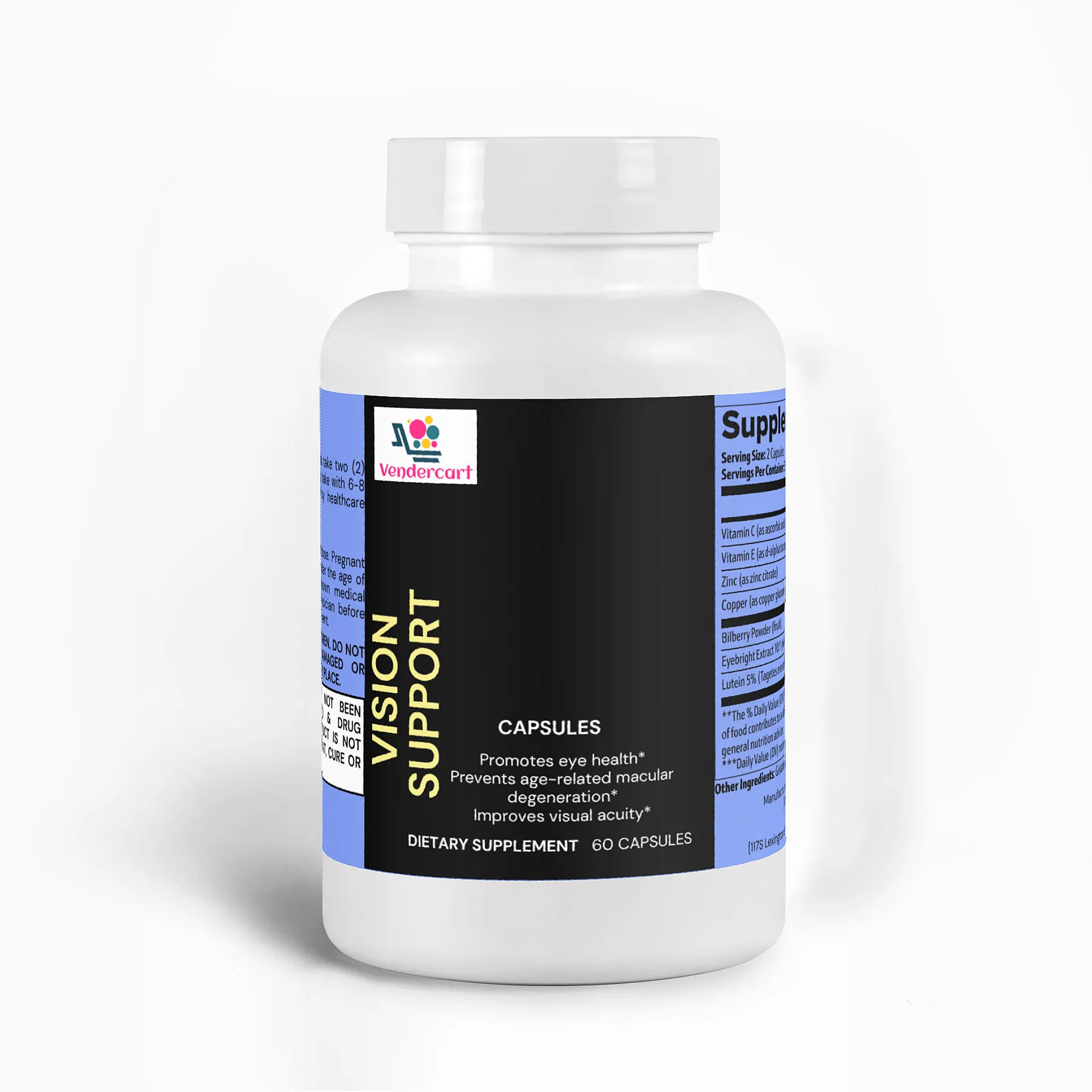 Eye Vitamin for Vision Support bottle, showing Single Bottle