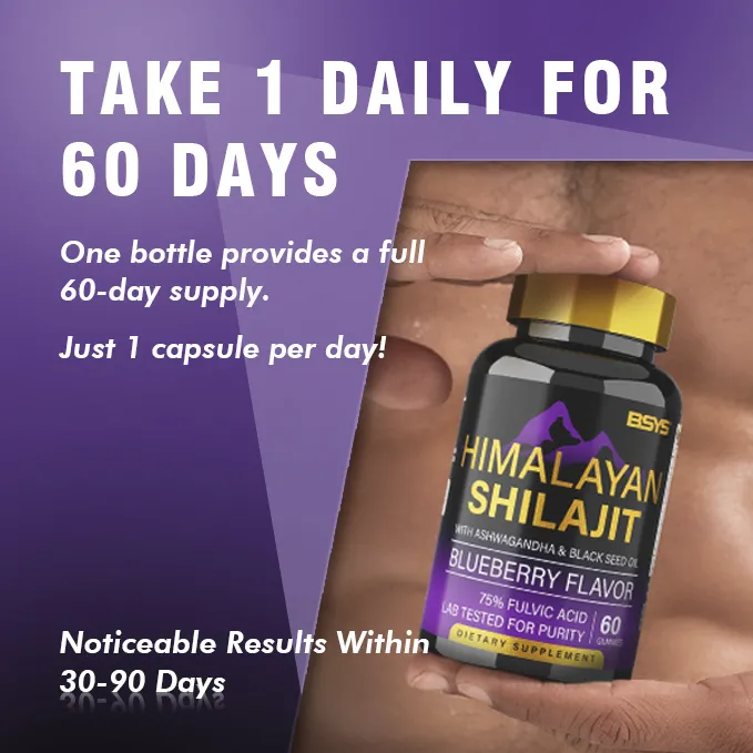 Himalayan Shilajit Gummies (60 Count) bottle front view