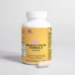 Image of Nootropic Supplements bottle. Pills for mental clarity and concentration.