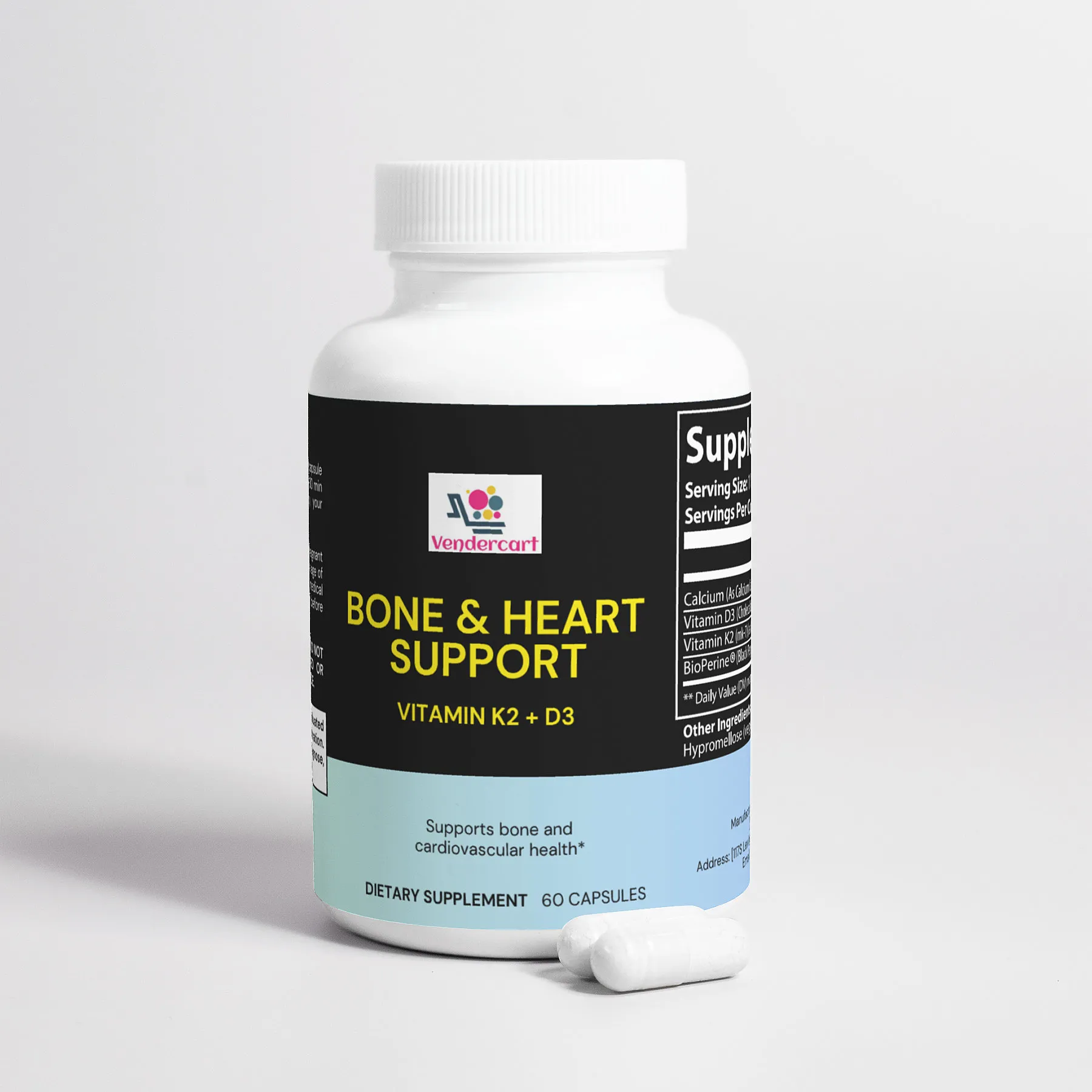 BONE AND HEART SUPPORT WITH VITAMIN K2 AND D3