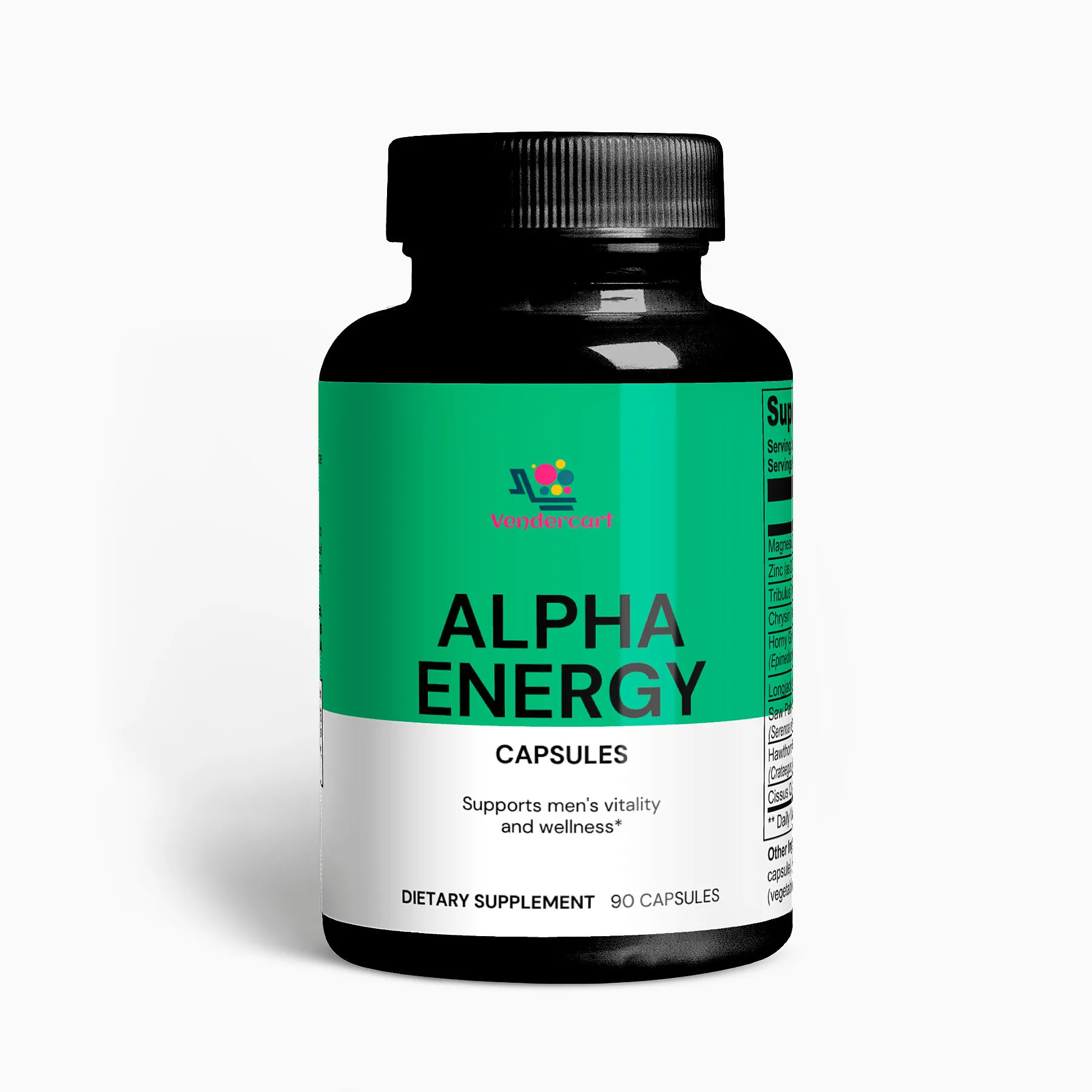 Alpha Testosterone Booster Bottle front view